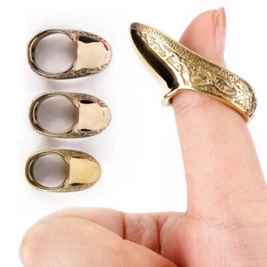 Protector protector de dedo de latón con anillo para pulgar de 18/20/22 mm arco de tiro objetivo de tiro - Imagen 1 de 9