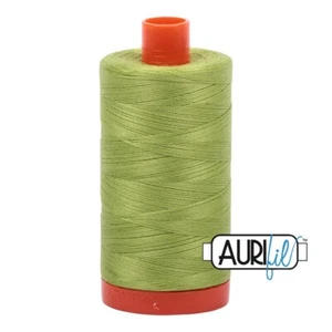 Aurifil 50wt, 1231 Spring Green, 100% Cotton Thread. Mako Egyptian Cotton. 1300M - Picture 1 of 1