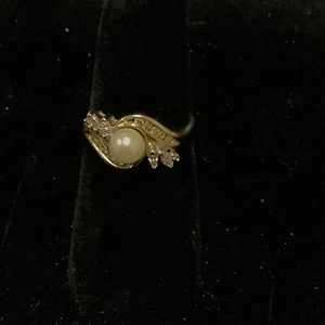 14k Gold Pearl Ring #108314-1 MGC - Picture 1 of 5