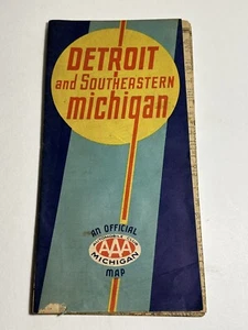 vintage gas station road maps Detroit and Southeastern Michigan Triple A AAA - Picture 1 of 4