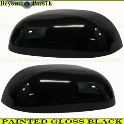 Cubiertas de espejo retrovisor negro brillante para Kia Soul 2014 15 16 17 18 2019 sin orificio de señal de giro Foto 1 de 4