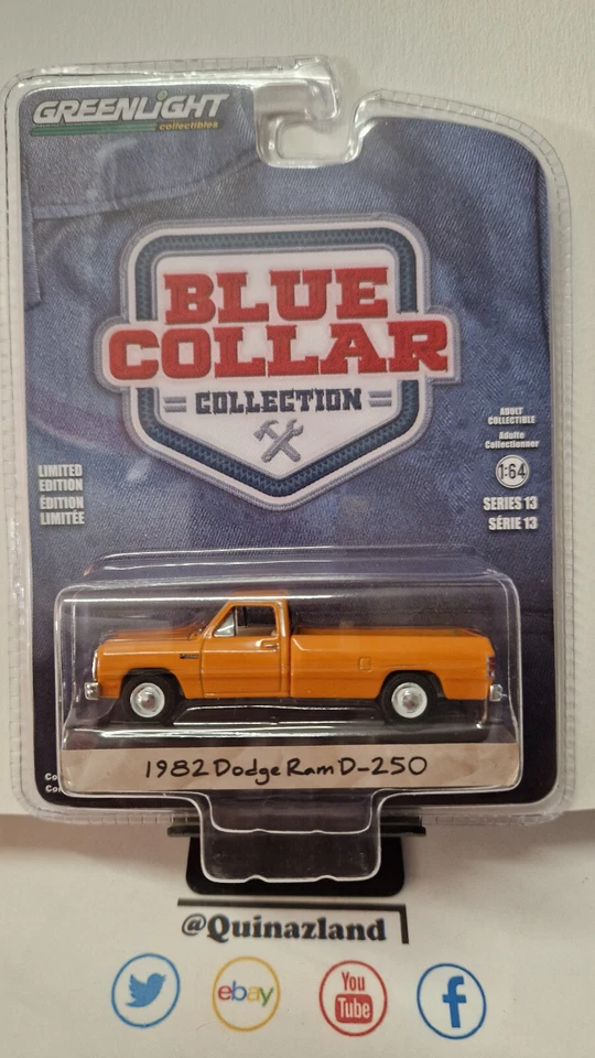 Greenlight Blue Collar Collection Series 13 1982 Dodge Ram D-250 Pickup  (NG17) - Photo 1/4
