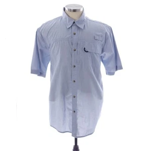 Wrangler Authentics Mens Size XL Blue Short Sleeve Button Shirt - Picture 1 of 7