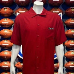 Tampa Bay Buccaneers Red Reebok Coldblack Embroidered Dress Button Polo Shirt XL - Picture 1 of 14