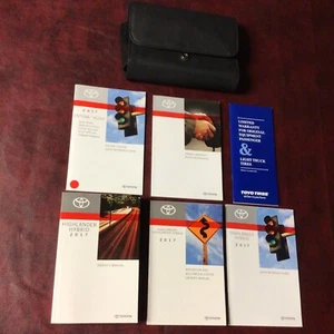 2017 TOYOTA HIGHLANDER "HYBRID" COMPLETE OWNERS MANUAL REF NAV MAINT CASE ALL - Picture 1 of 8
