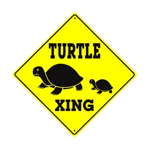 Letrero de metal de aluminio de aluminio de novedad de carretera de tortuga Xing cruce gráficos animales 12x12 - Imagen 1 de 1