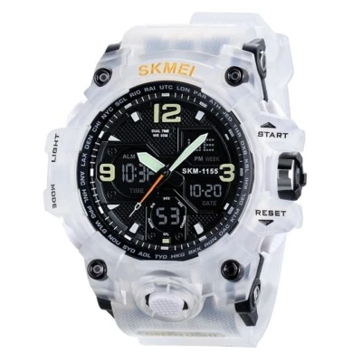 SKMEI Hombres Relojes Deportivos Militar LED Doble Hora Reloj para Niños Reloj Pulsera Digital Foto 1 de 4