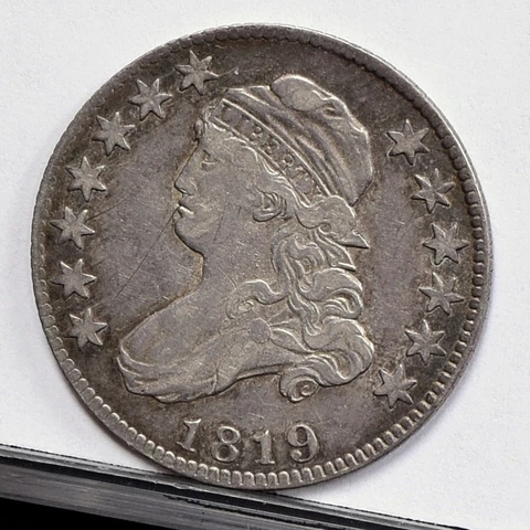 1819 Bust Quarter - XF Details, Old clean with Obverse Scratches (#48479-Z) Cover