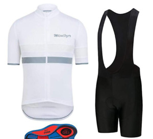 (USA Seller) Big & Tall Men's Cycling Short Sleeve Set Bicycle Shirt + Bib Set