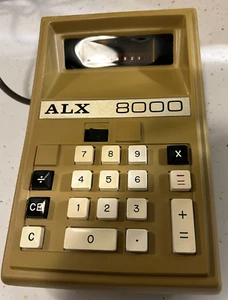 VTG 70's ALX 8000 Electronic Desk Calculator W/Original Manual Box TESTED - Picture 1 of 11