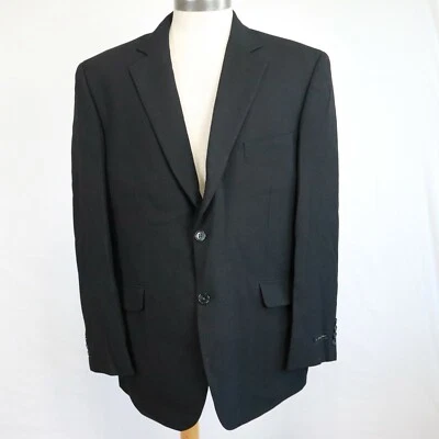 J Ferrar Blazer Mens Large 2-Button Suit Jacket Coat Formal Black Pinstripe NWT - Image 1 of 4