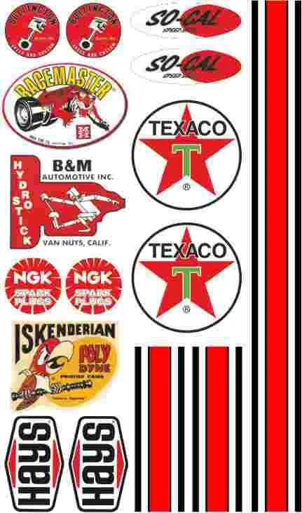 TAMIYA Decal Youngtimer modelismo RC 1:18 1:24 1:14 juego de pegatinas universal TEXACO RC