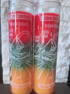 Veladora PACK OF 2 OPEN ROAD 5 DAY Vela CANDLE IN GLASS ABRE CAMINOS - Picture 1 of 2