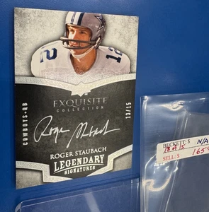 2009 UD Legends Roger Staubach Legendary Signatures - Autographed 13/15 Cowboys - Bild 1 von 4