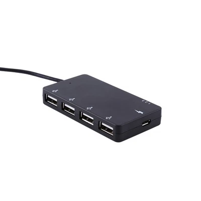 4 Porte Micro USB Hub USB2.0 OTG Prolunga Adattatore Cavo di Ricarica per Smartphone - Immagine 1 di 4