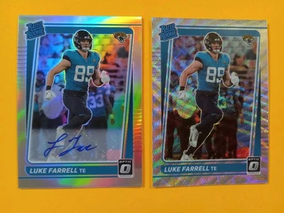 Luke Farrell 2021 Optics Rated Rookie Auto Silver Refractors/50+Silver Wave/299 - Image 1 of 4