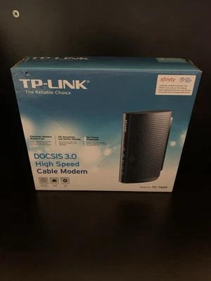 TP-LINK TC-7620 680Mbps DOCSIS 3.0 Cable Modem W/ Box - Image 1 of 4