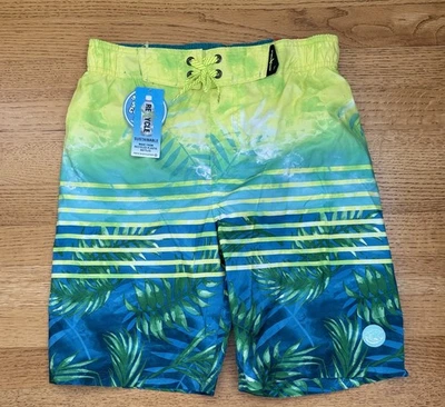 ZeroXposur Kids Swim Trunks - Green and Blue - Image 1 of 4