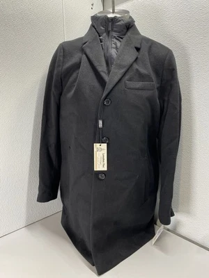 Chaqueta de lana London Fog para hombre Hannover forro con cremallera talla 44 negra Foto 1 de 4