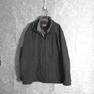 Chaqueta Michael Kors Softshell Para Hombres 3XT Negra Cremallera Completa Abrigo Exterior Cálido Sólido - Imagen 1 de 12