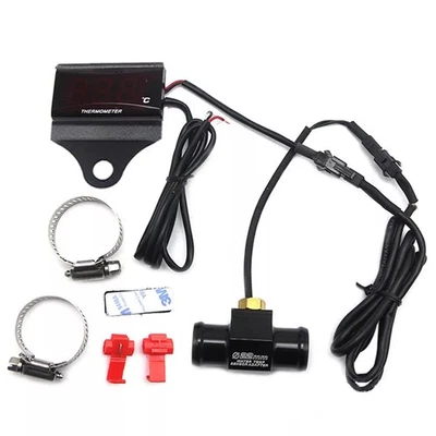 DC 12V Motorrad Thermometer Digital Blau LED Wassertemperaturanzeige Sensor DHL - Bild 1 von 4