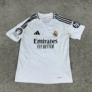 Real Madrid Jersey Mens Small White Soccer Adidas Bellingham 5 Home AEROREADY - Picture 1 of 16