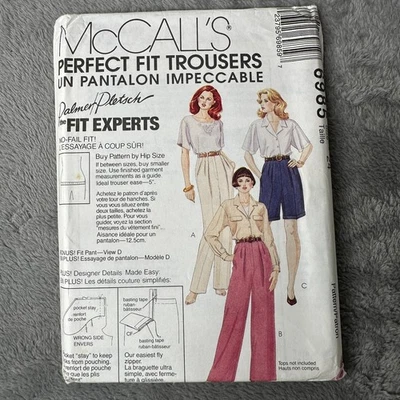 McCalls 6985 Palmer Pletsch Perfect Fit Trousers Pants Sewing Pattern Sz 24 - Image 1 of 4