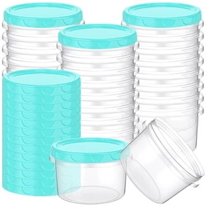 24 Pcs 8.5 oz Meal Container Twist Cap Food Storage Containers Sturdy Plastic - Picture 1 of 6