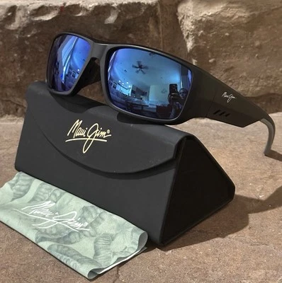 Óculos de sol Maui Jim Keha Mj 664 azul havaí espelho cinza polarizado - Imagem 1 de 4