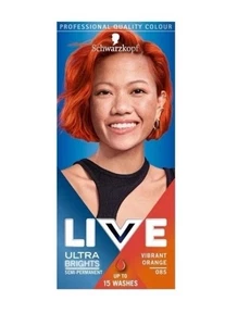 Schwarzkopf LIVE Ultra Brights Semi-Permanent Hair Dye Colour Vibrant Orange 085 - Picture 1 of 5
