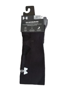 1 Par Under armour Ua Accelerate Fútbol por Encima Becerro Negro Hombre XL 13-16 - Imagen 1 de 2