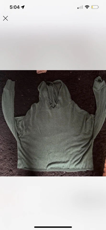 Moletom com capuz Mudd Clothing verde cropped tamanho GG - Imagem 1 de 1