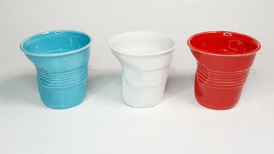 Lot 3 Tasses Gobelets Froissé Café Long Revol Brillant ExÉ Expresso No Bodum - Photo 1/4