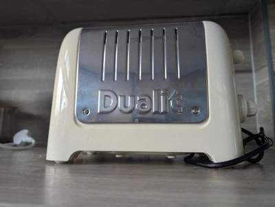 Dualit Lite 2-Slice Toaster StainlessSteel/white Tested Working Good Condition - Image 1 of 4