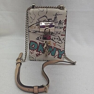 DKNY Elissa Indie Sleaze Skater Girl Graffiti Chain Crossbody Purse - Picture 1 of 5