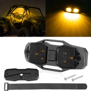 Universal Amber LED Dome Light Switch Roll Bar Cage for Jeep Ford UTV Golf Cart  - Picture 1 of 7