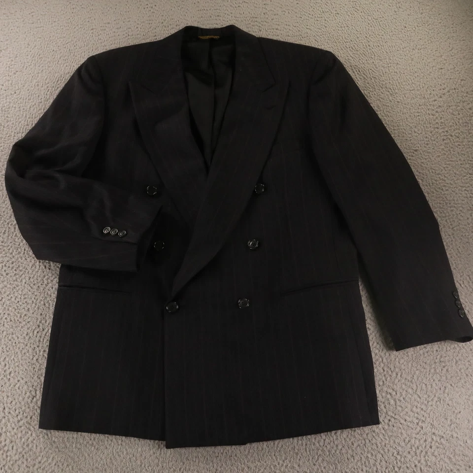 Chaqueta de Colección Tiza Rayas M Gris Espiga 100% Lana Blazer Abrigo Deportivo 42R Foto 1 de 4