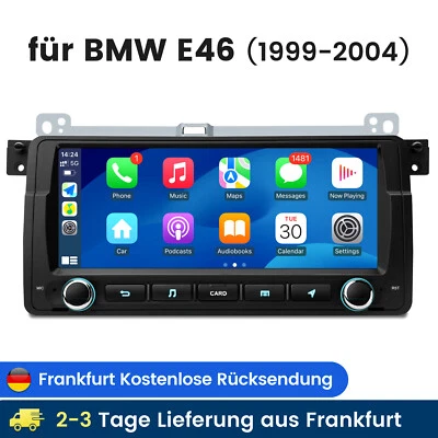 Für BMW E46 3er 318 320 325 M3 Carplay Autoradio Android 14 GPS Navi RDS MIK SWC - Bild 1 von 4