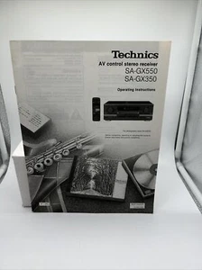Technics SA-GX350 SA-GX550 AV Stereo Receiver Operating Instruction Manual REAL - Picture 1 of 3