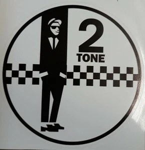 Printed 8" 2 Tone Car Vespa Scooter Camper Van Decal Sticker - Picture 1 of 1