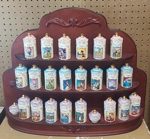 Walt Disney Spice Jar Collection Lenox 1995  22/24 Jars & Display. - Picture 1 of 17