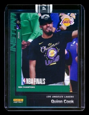 2019-20 PANINI INSTANT #7 QUINN COOK GREEN LAKERS NBA CHAMPS RARE SSP #3/10! - Image 1 of 2