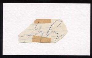 Gaylord Perry Signed Cut Autographed Index Card Circa 1962 Baseball ROOKIE YEAR