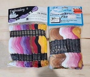 New in Package EMBROIDERY Floss 66 Skeins Cross Stitch Thread Various Colors - Picture 1 of 2