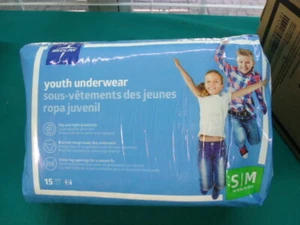 Medline Youth Underwear S/M /4 Pack of 15 Each=60 COUNT. 40-70LBS. - Picture 1 of 12