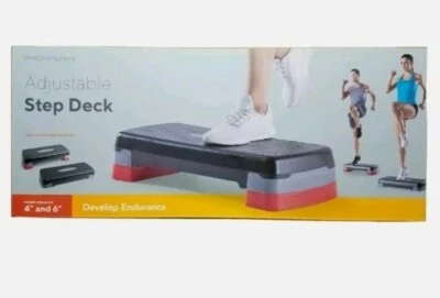 Deck de degrau ajustável Pro-Form com superfície antiderrapante exercício cardio 4" a 6"  - Imagem 1 de 2