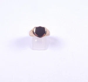 Vintage Signet Ring 18 carat Pink Rose Gold Size T Hallmarked Chester 1908 - Picture 1 of 8