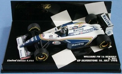 WOW EXTREMELY RARE Williams FW16 Renault Hill Silverstone 1994 1:43 Minichamps - Image 1 of 3