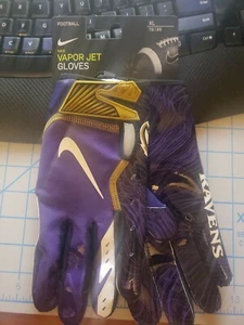 XL 2XL o 4XL -- BALTIMORE RAVENS Nike NFL Vapor Jet guantes de fútbol americano nuevos con etiquetas - Imagen 1 de 5