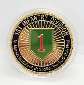 1775 Army 1ST Infantry Division Challenge Coin In Plastic Holder New - Picture 1 of 2